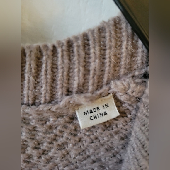 AllSaints Riley Jumper Oversized Wool & Alpaca Blend V-Neck Sweater Size Small - Picture 4 of 10